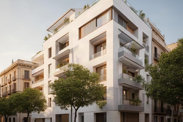 Edificio de apartamentos Passivhaus con fachada contemporánea en el centro de Valencia